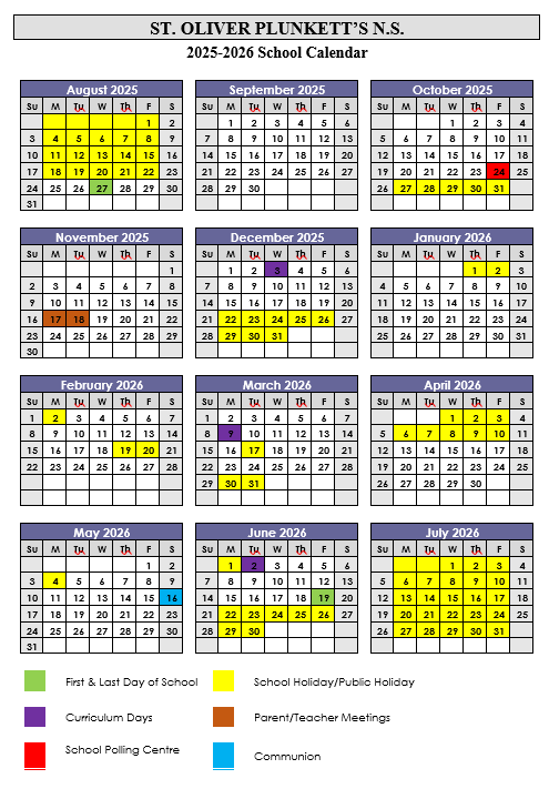 School Calendar 2024/2025