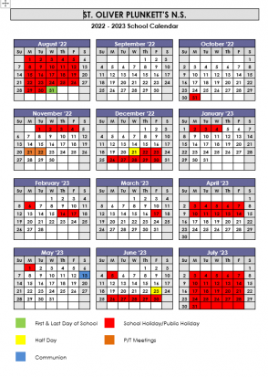 School Calendar 2022/2023